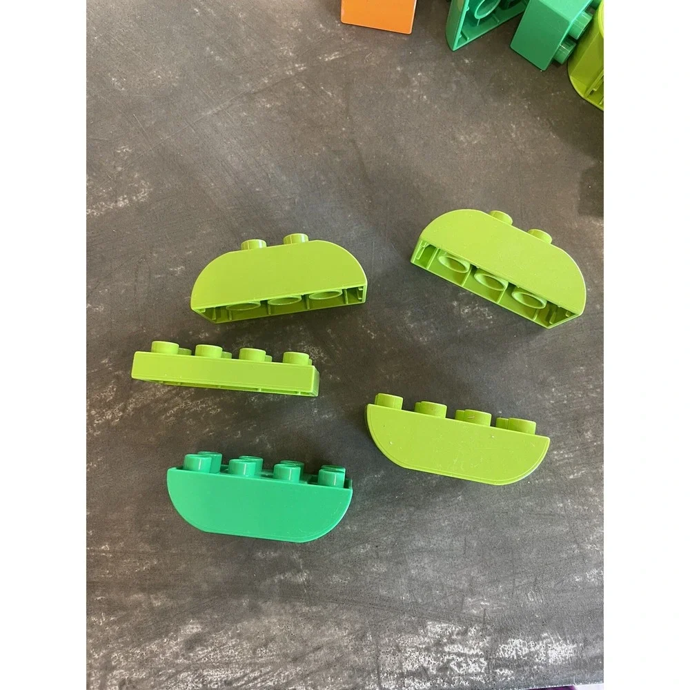 LEGO DUPLO Building Blocks 55pc Mixed Size Lot Bright Green Lime Orange